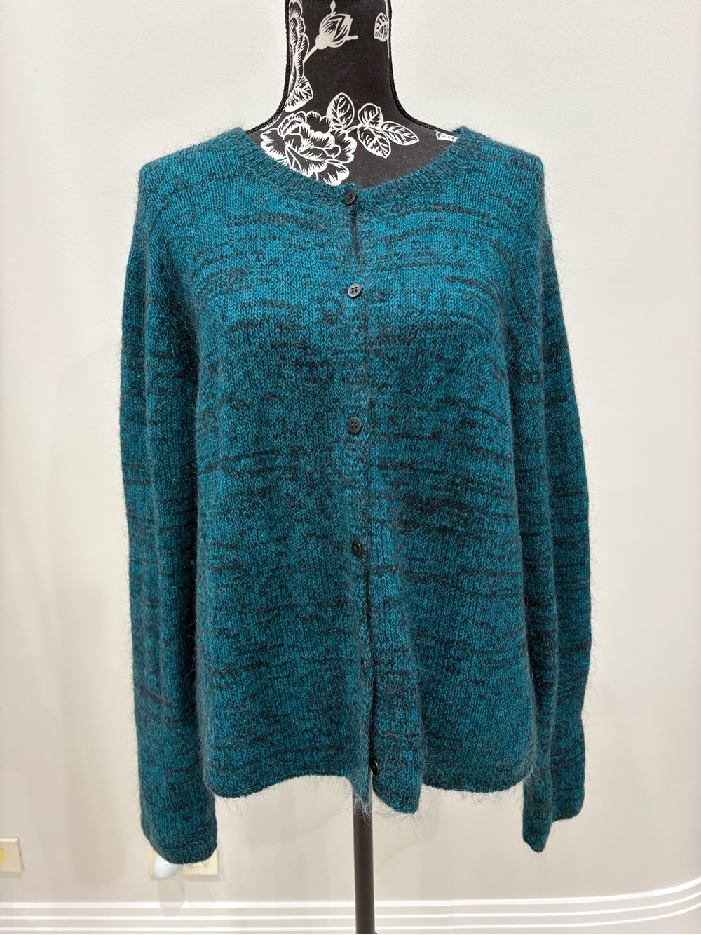 Eileen Fisher Mohair Wool Cardigan Sweater Size Medium